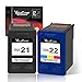 Valuetoner Remanufactured Ink Cartridge Replacement 2 Pack for HP 21 C9351AN & 22 C9352AN (1 Black + 1 Tri-Color) for HP DESKJET F4180,F2210,D1560,3930,Office 4315,J3640,FAX 3180,PSC 1401 Printer
