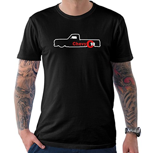 Sasaksadeq Chevy C10 Truck Logo Men's T-shirt one side shirt