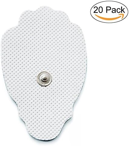 Electrode Pads 20 (2"x3" Snap) - 1 Year Money Back Guarantee. FDA Certified TENS Pads with patented electrode gel made in USA. TENS Electrodes for TENS Unit Muscle Stimulator and TENS Machine