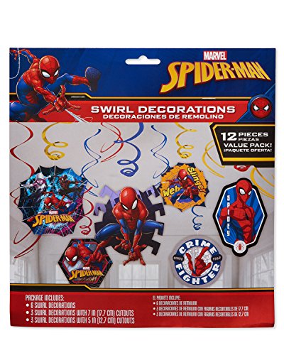 American Greetings, Spider-Man Party Supplies, Hanging Party Decorations, 12-Count - //coolthings.us