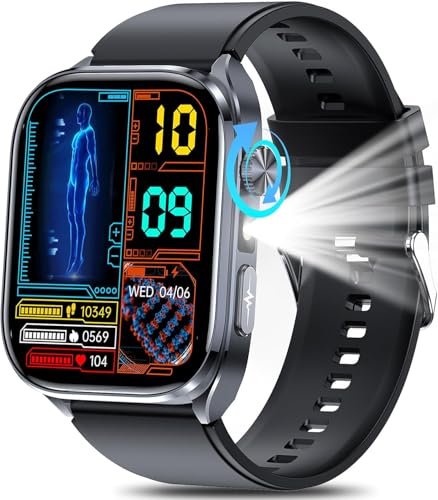 2026 AI GPT Smartwatch ECG Men and Women 2" Watch with Q&A AI Assistant | Blood Pressure,HRV,SpO2,Sleep,Heart Rate Monitor,BMI,IP68+Water Drainage,150+Sports,Torch,Phone,SOS,for Senior