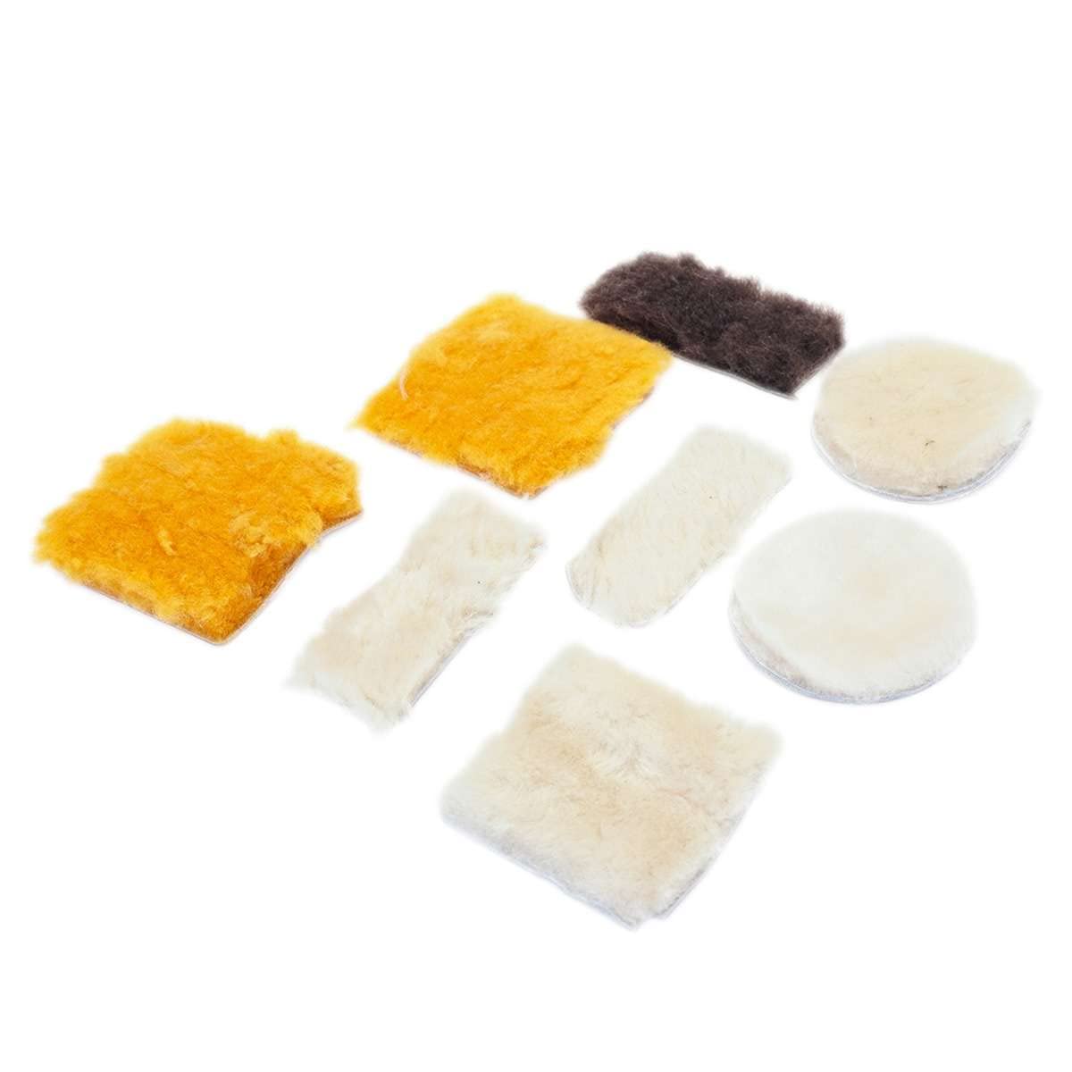 SLC Shearling Wool Buffing Pads for Leatherworking 8 Pack