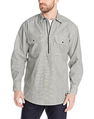 Men's Big-Tall Long Sleeve Half Zip Logger Shirt