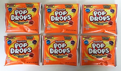 Tootsie Pop Drops Resealable Pouch 3.5 Ounce Bag (Pack of 6)