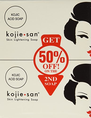 4 Bars Kojie San Kojic Acid Soap 135 grams per bar original skin bleaching soap for dark skin by BEVI