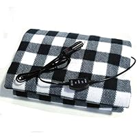 Esonbuy Electric Car Blanket Heated 12 Volt Fleece Travel Throw for Car and RV-Great for Cold Weather Tailgating and Emergency Kits （110X150CM） Winter Warm