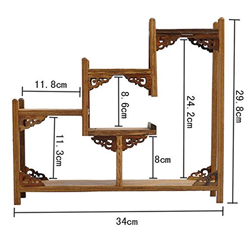 NWFashion Chinese Wooden Assemble Display Stand Ladder Up Curio Cabinets Shelf (3) - Thumbnail 3