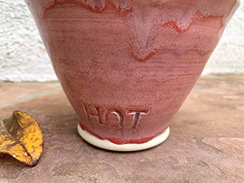 Pink Chopstick Bowl, handmade pottery dinnerware dish - Thumbnail 3