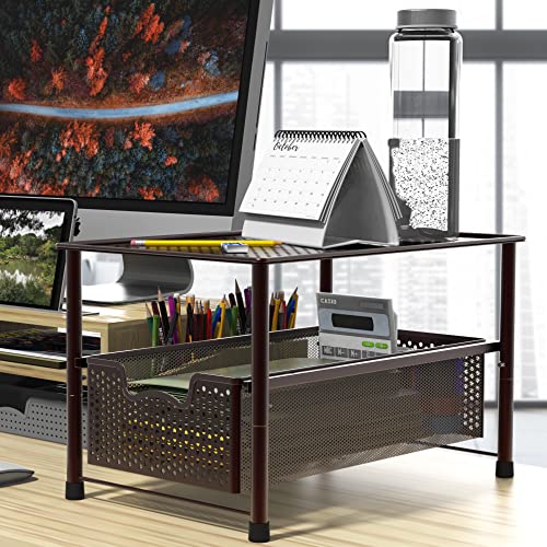 SimpleHouseware Stackable Under Sink Sliding Basket Organizer