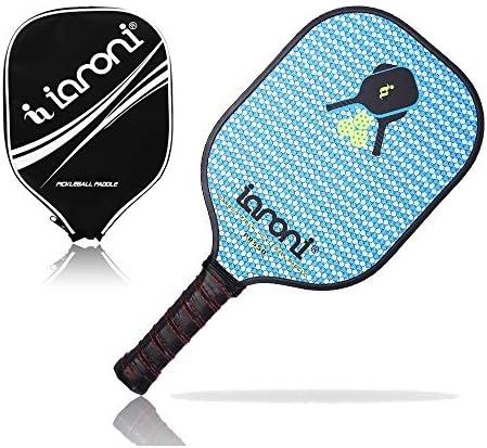 ianoni Graphite Composite Pickleball Paddle - Pickleball Paddle with Graphite Face & Polymer Honeycomb Core,Balanced Weight,Low Profile Edge,Meets USAPA Specifications,Includes Paddle Cover