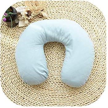 Edomi Buckwheat Neck Pillow Comfortable U Shaped Travel Pillow Neck Pain Relief Pillows Portable Pillow for Sleeping Recliner Chair Washable Pillowcase Buckwheat Hulls Filling (Macaron Blue)