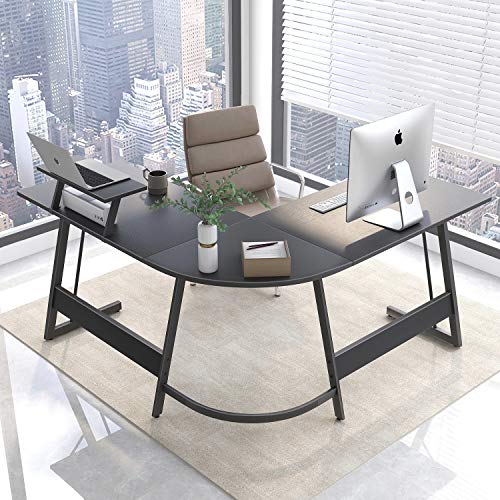 Cubiker Modern L Shaped Computer Desk, Gaming Corner PC Desk, 51.2" Big Study Table with Monitor Stand - Image 4
