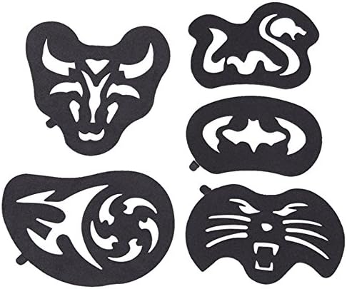 25 Pieces Clippers Tattoo Trimmer Fashion Hair Tattoo Template Carving Trimmer Tattoo Hair Clipper Accessories Hair Dye Accessories