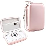 Canboc Shockproof Carrying Case Storage Travel Bag for HP Sprocket 2-in-1 2FB96A Portable Photo Printer Instant Camera, Fit Photo Paper, Mobile Printer Camera Protective Pouch Box, Rose Gold