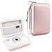 Canboc Shockproof Carrying Case Storage Travel Bag for HP Sprocket 2-in-1 2FB96A Portable Photo Printer Instant Camera, Fit Photo Paper, Mobile Printer Camera Protective Pouch Box, Rose Gold