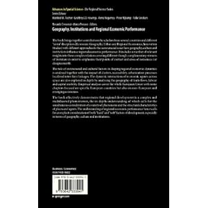 Geography, Institutions and Regional Economic Performance (Advances in Spatial Science)