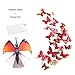 PrettyFNT 72PCS 3D Colorful Butterfly Wall Stickers,DIY Art Decoration Crafts for Classroom Office Bedroom Bathroom Living Room with Magnets and Glue Sticker Set