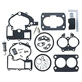 KIPA Carburetor Repair Rebuild Kit For Mercruiser Marine 2 Barrel Rochester Carburetor with FLOAT 3302-804844002# 1389-9562A1 1389-9563A1 1389-9564A1 1389-9670A2 1389-806077A2 1389-806078A2