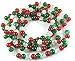 Glass Crackle Bead Christmas Set-RED, GREEN & CLEAR MIX 8mm (150)