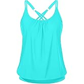 Yonique Modest Tankini Tops for Women - Loose Fit Swim Tops No Bottom