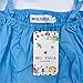 MOLYHUA Baby Girls Outfits Blue, 2Pcs Off-Shoulder Tops + Floral Print Skirt Set (80(12M), Blue)