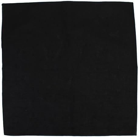 Pañuelo tipo bandana de algodón, color negro liso: Amazon.es: Hogar