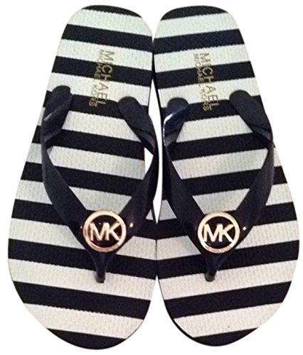 michael kors navy flip flops