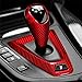 HOTRIMWORLD Red Carbon Fiber Center Console Gear Box Frame Trim Cover for BMW M2 M3 M4 F80 F82 F83 F87