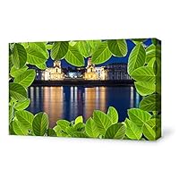 signwin-Canvas Wall Art-The Scenery Under Green Leaves-Canvas Prints Home Artwork Decoration for Living Room,Bedroom - 12x18 inches