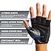 Harbinger Power Non-Wristwrap Weightlifting Gloves with StretchBack Mesh and Leather Palm (Pair)
