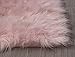 Super Area Rugs Pink Fluffy Rug - Faux Sheepskin Rug, Light Pink 2 x 3 Feet Carpet for Bedroom Living Room