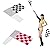Checkered Racing Flag,Fashionclubs Race Car Pennant Flag Banner with Plastic Stick,50-Pack,8inch x 5.5inch,For Racing,Race Car Party,Sport Events,Kids Birthday