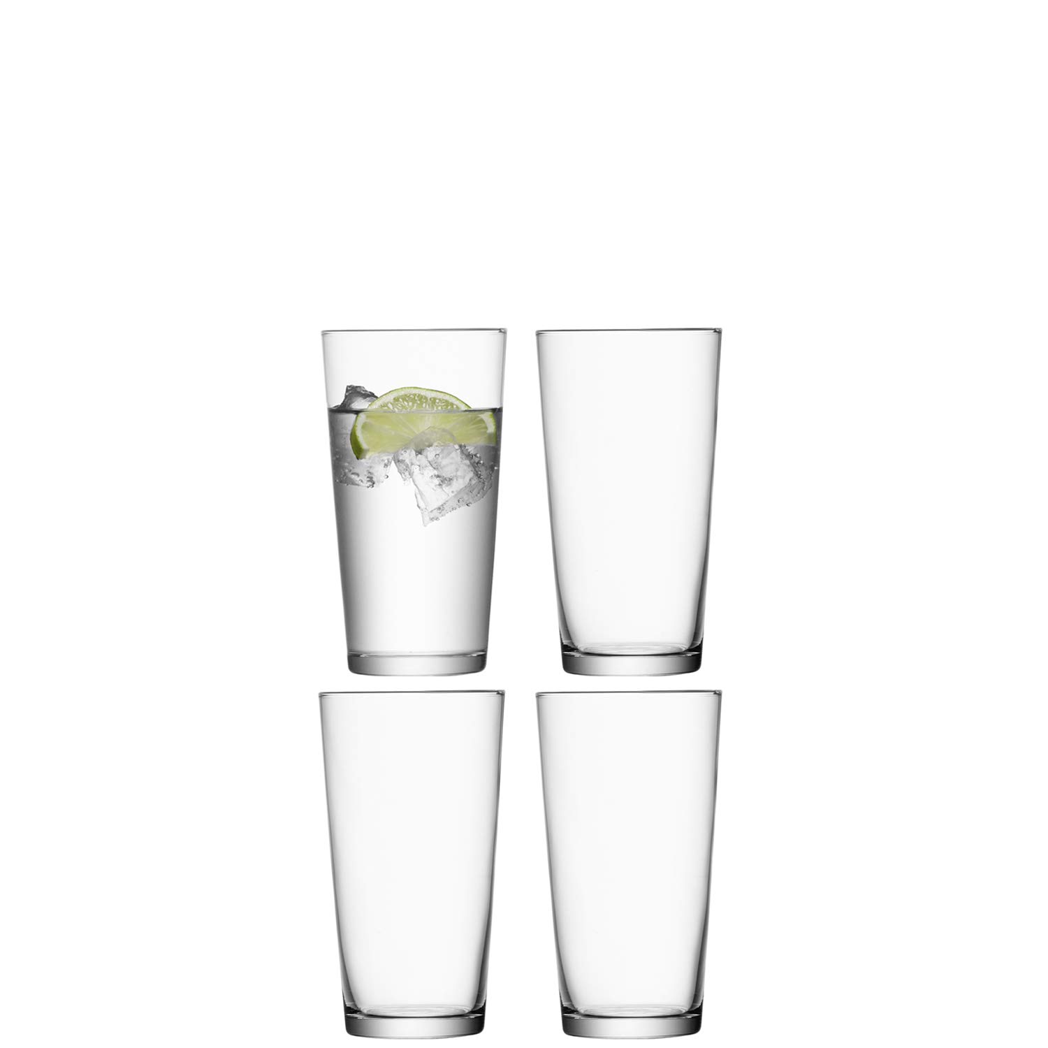 LSA International Gio Juice Glass (large) 320ml Clear | Set of 4 | Dishwasher Safe | GI19