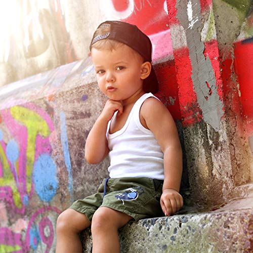 Coobey 5 Pack Toddler Kids Cotton Tank Top Undershirts Boys or Girls Soft Undershirt Tees (2T / 3T, Black/White/Gray) - Thumbnail 4