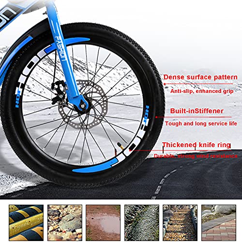 22 inch kinderfiets, kindermountainbike met dubbele schijfrem, frame van koolstofhoudend staal, antislip en slijtvaste… - Image 4