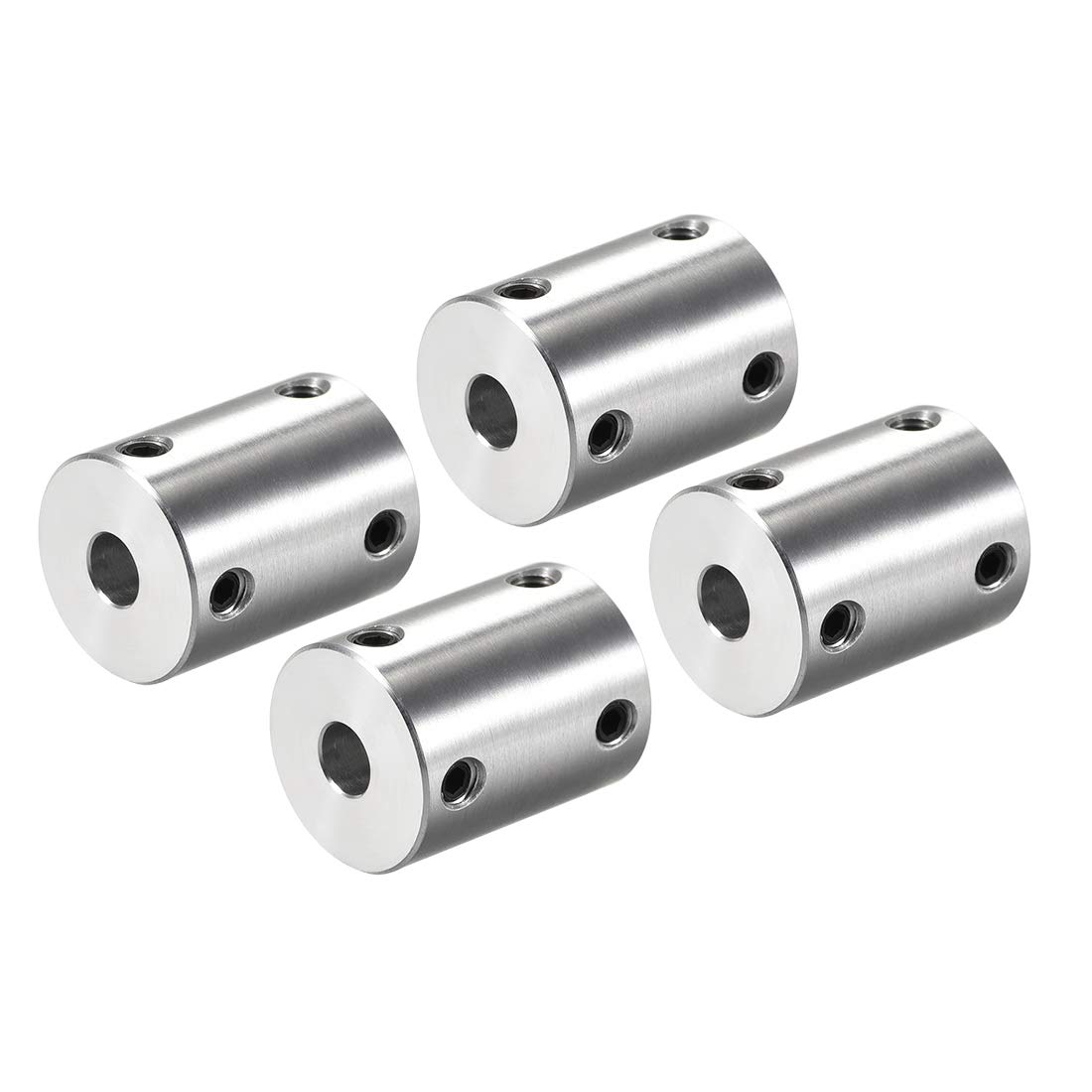 sourcing map 5mm to 6mm Bore Rigid Coupling Set Screw L25XD20 Aluminum Alloy,Shaft Coupler Connector for 3D Printers, Motor Accessories,4pcs