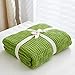 Longhui bedding Cotton Cable Green Knit Throw Blanket for Couch Chairs Bed Beach, Home Decorative Throws Blankets, 50 x 60 Inch, 2.2lb