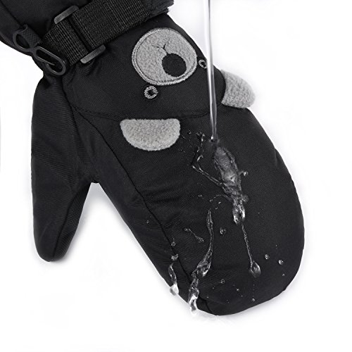 image for Ski Mittens, Yidomto Waterproof Warmest Winter Snow Gloves for Mens, W