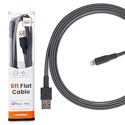 Ventev - Flat 6ft iPhone Charger USB-A to Apple