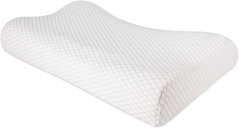 Nursal Contour Memory Foam Pillow Hypoallergenic Neck Optimum Support Pillow For Pain Relief Orthopedic Pillow With Washable Zippered Soft Cover Amazon Co Uk Kitchen Home