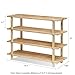 Furinno Pine Solid Wood 4-Tier Shoe Rack, Natural