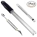 GP Life Lemon Zester Grater, Stainless Steel Citrus Lemon Zester Premium Metal Melon Baller Scoop,Apple Corer Set