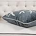 Homey Cozy Applique Gray Velvet Throw Pillow Cover, Merry Christmas Series Reindeer Horn Luxury Soft Fuzzy Cozy Warm Slik Decorative Gift Square Couch Cushion Pillow Case 20 x 20 Inch, Cover Only