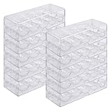 Brybelly Acrylic Poker Chip Rack/Tray with Covers (Set of 10), Clear