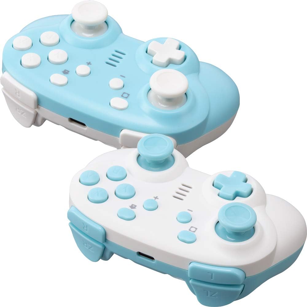 Amazon Co Jp Cyber ジャイロコントローラー ミニ 無線タイプ 2個セット Switch 用 ライトブルー Switch ゲーム