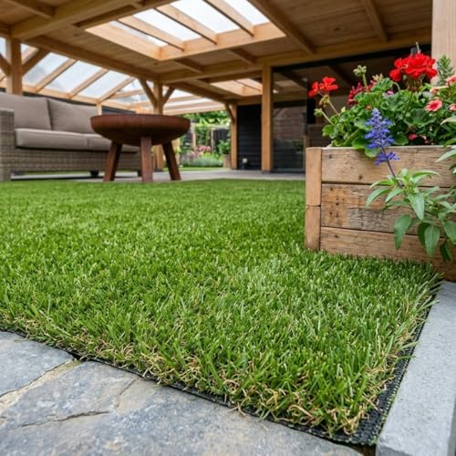 Color Carpet Pasto Sintetico Comfort con medida de 3.0x2.0 metros. Altura de 20mm. Bicolor para dar apariencia más real