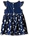 Calvin Klein Girls Denim Dress with Discharge Printed Denim, Blue, 6