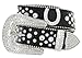 50124 Rhinestone Belt Fashion Western Bling Crystal Studded Design Leather Belt 1-1/2