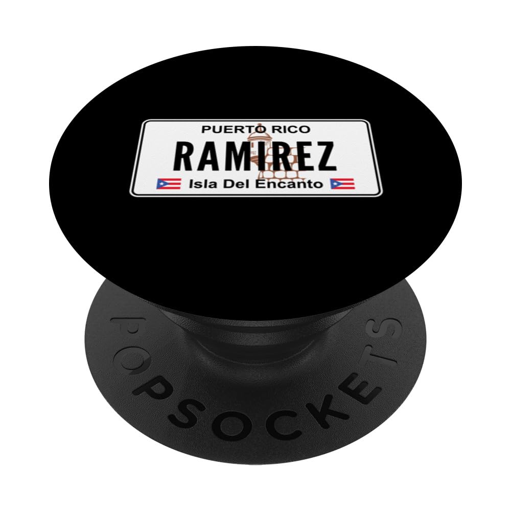 RAMIREZ LAST NAME - PUERTO RICO LICENSE PLATE PopSockets Swappable PopGrip