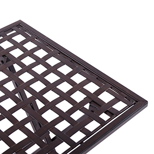 DESIGN DELIGHTS Kleiner BEISTELLTISCH CHARLOTTA | rostfarben, 50 cm, klappbar | Gartentisch, Klapptisch – Bild 7